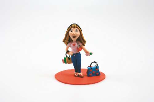 Shopaholic Claydough Cake Topper - Click Image to Close